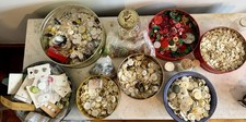 Huge Vintage Button Lot 11+ LBS Mother of Pearl Shell Metal Glass Sewing  NOS picture