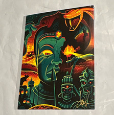 Disney WonderGround Gallery Jafar Art Postcard Signed by Artist Jeff Granito picture