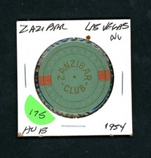 Vintage $5.00 Zanzibar Club Las Vegas, Nevada Casino Chip picture