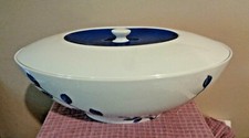 Large 5 Qt Elliptical shape Soup Tureen with Lid True Blue #SL 130 by Mikasa 14