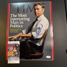 Rand Paul auto/signed Presidental Candidate Time cover 11 X 17 Rare COA JSA picture