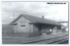 c1962 CB&Q Depot Malvern Iowa Railroad Train Depot Station RPPC Photo Postcard picture