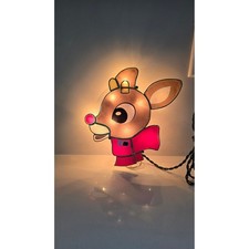 New Kurt Adler Rudolph the Red-Nosed Reindeer Lighted Christmas Tree Topper #1 picture
