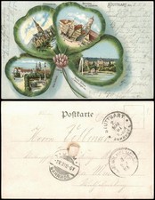 Postcard Stuttgart marketplace, church, castle - shamrock litho 1904 picture