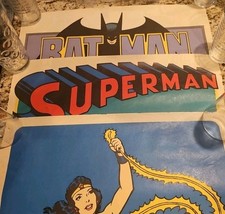 Lot of (3) 1975 National Perodical Posters BATMAN, SUPERMAN, WONDER WOMAN picture
