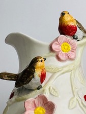 CornerRuby Botanical Collection – Robin Bird Ceramic Serveware – Each Piece Sold picture