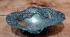 Beautiful Antique Victorian Era Silver Plated Trinket Dish USA Connecticut  picture
