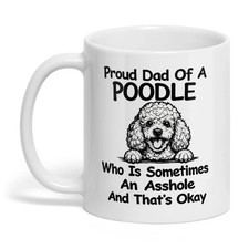 Father's Day Dad Mug,Poodle Dad Gift,Standard Poodle,Toy Poodle,Poodles,Cups,Mug picture