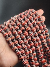 Vintage Venetian Style Chevron Beads 10mm Beautiful string picture