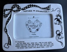 Enesco Porcelain Photo Frame Mother Daughter Children of the Inner Light 5 x 7” picture