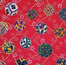 Vintage Japanese Chiyogami Art Paper Handmade Multi Color Balls Red Purple Etc picture