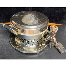 Vintage Universal Landers Frary & Clark E9314 Waffle Iron-Chrome Art Deco WORKS picture