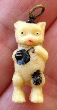 40's VINTAGE Celluloid Standing KITTEN~CAT Cracker Jack Toy Prize Charm picture