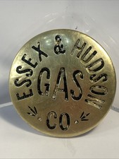 VTG ESSEX & Hudson GAS Company Co. Brass Belt Buckle 1930s HTF  2