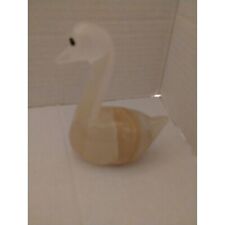 Hand Carved White Onyx Swan Figurine picture
