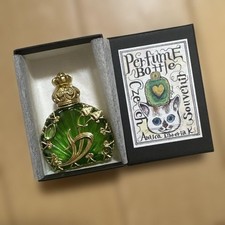 Yuko Higuchi Boris Zakkaten Czech Glass Perfume Bottle Green Cat Box New picture
