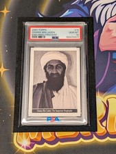 2001 TOPPS • ENDURING FREEDOM #19 • OSAMA BIN LADEN • PSA 10 picture