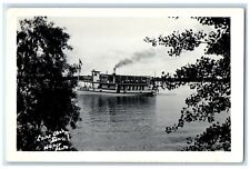 c1940's Queen Steam Boat Lake Okoboji Iowa IA Naper RPPC Photo Vintage Postcard picture