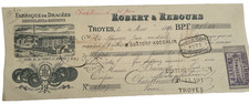 1890 French Bill of Exchange Robert & Rebours Chocolats & Biscuits Vignette Chec picture