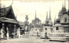 Bangkok Wat Phra Keo Siam Photo Supply Co. c1900s-10s Vintage Postcard bhn picture