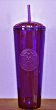STARBUCKS PURPLE KALEIDOSCOPE DOME TUMBLER COLD CUP 24oz VENTI - NEW picture