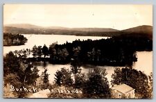 Burkehaven Islands Lake Sunapee New Hampshire Real Photo Postcard RPPC. picture