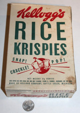 RARE 1930s Kelloggs Rice Krispies Cereal Box 5 1/2 oz 5.5 Snap Crackle Pop NICE picture