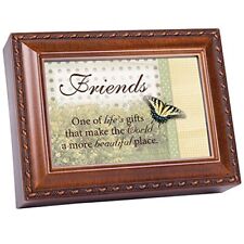 Friends Woodgrain Music Box/Jewelry Box Plays Thats What Friends are for picture