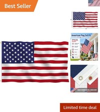 Durable Outdoor American Flag 3x5 Ft with Brass Grommets - All-Weather Use picture