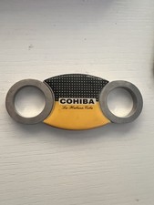 Cohiba Cigar Cutter Vintage And Heavy Metal.  Yellow And Black Colorful Label picture