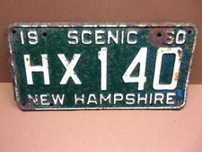 1960 NEW HAMPSHIRE SINGLE LICENSE PLATE Tag # HX140 Rusty & Crusty Mancave LQQK picture