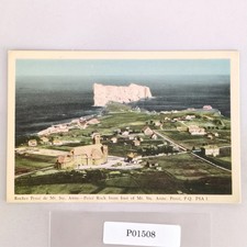 Perce Rock Mt Ste Anne Quebec Canada 1940s Postcard Photogelatine picture