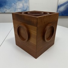 Vintage Dansk Teak Cube Bullseye Ice Bucket Jens Quistgaard Denmark  picture