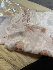 Womens Tallit.  White Handpainted Silk In Copper/Bronze Tones.  Approx  20 X 72 picture
