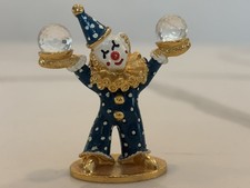 Vintage 1985 Spoontiques C/M447 Clown Swarovski Crystal Balls Pewter Gold picture