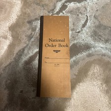Vintage National Order Book Probably 1930s with Recipes picture