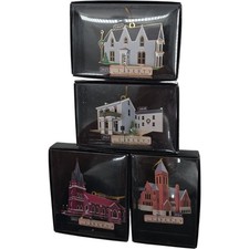 Historic Downtown Liberty Missouri Collectible Ornaments Lot of 4 Holiday Decor picture