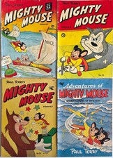 Paul Terry's Mighty Mouse Comic Lot (4) #23-33+#3* VG+ G 1951 St John Golden Age picture