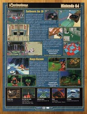 1998 Earthworm Jim 3D/Banjo-Kazooie N64 PREVIEW Print Ad/Poster Video Game Art picture