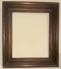 Atq Victorian Deep Well Picture Frame Solid Walnut  Pic Sz 9” X 11”  Painting picture
