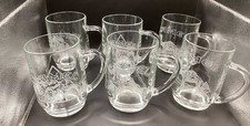 Vintage Traditional Camel Glass Mugs Set of Cold Brew Drinking Beverage Etched  picture