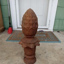 Cast Iron Pineapple Finials, America, late 19th century,
