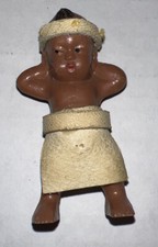 Vtg Celluloid Indian Native American Miniature Baby Doll Leather Accents RARE picture