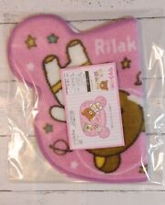 Rilakkuma SanX Rug Room Mat Pink Korilakkuma kiiroi-tori Bear Fluffy Character picture