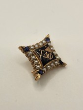 Vintage Delta Tau Delta Phi Fraternity Pearl Pin Greek 1953 picture