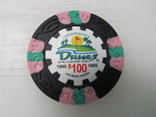$100 Dunes Hotel Country Club Casino + FREE Mystery Las Vegas Bonus Poker Chip picture