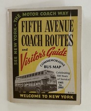 FIFTH AVE NYC COACH ROUTES VISITORS GUIDE 2005 FACSIMILE 1939 WORLDS FAIR GD CND picture