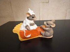 Charming Tails “Pumpkin Pie” Mouse Figurine #85/606 Thanksgiving No Box picture
