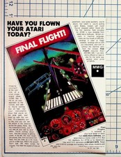 1983 Atari Flight Simulator Game Ad MMG Micro Software Vintage Print picture