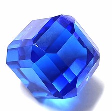47.38 Ct Lab Created Flawless Blue Sapphire Cube Shape IGL Loose Gemstone 6GHV picture
